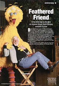 Caroll Spinney and Big Bird