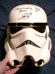 Rick Lyon's autographed trooper helmet