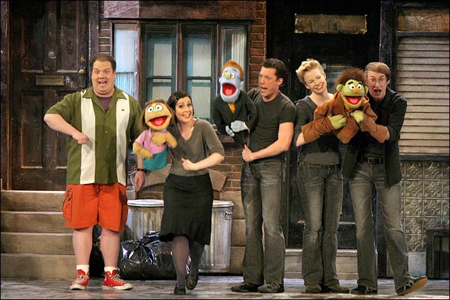 The cast of AVENUE Q at the 2004 Tonys